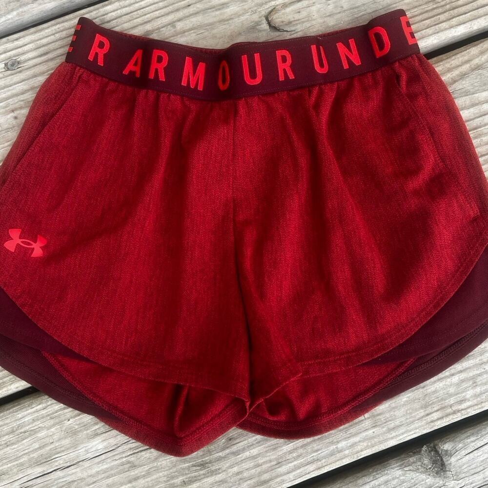 Under Armour Red Loose Shorts Elastic Waist, Women's size XS